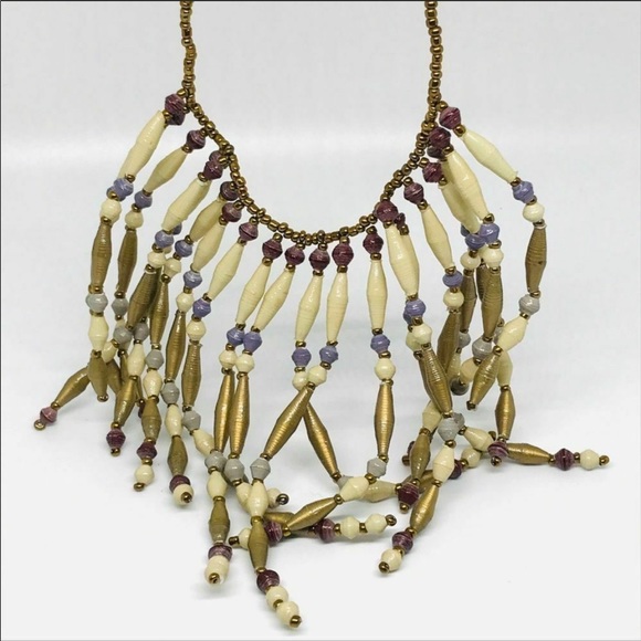 Anthropologie Jewelry - 31 Bits Anthropologie Whimsy Pine Beaded Necklace
